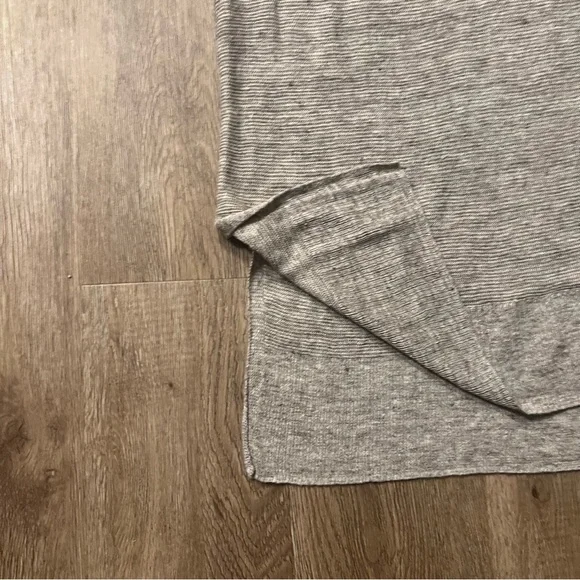 EILEEN FISHER Italian Yarn Sz M Ecru Open Weave Short Sleeve Tunic Top Lagenlook - Picture 5 of 5